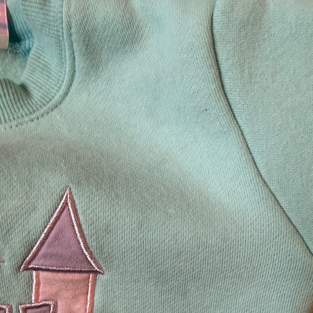 Stitchy Fish Light Blue Castle Appliqué Sweatshirt - Picture 2 of 2